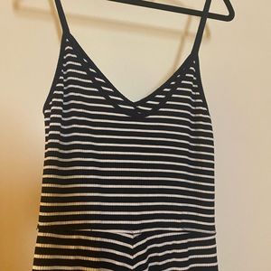 Navy/White Stripe Jumpsuit SZ 8